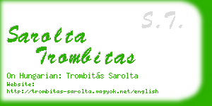 sarolta trombitas business card
